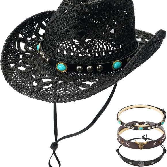 NWOT Straw Cowboy Hat for Women & Men - Picture 1 of 5